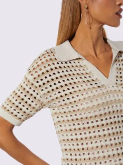Pull polo mélange de lyocell et de viscose de qualité