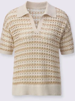 Pull polo mélange de lyocell et de viscose de qualité
