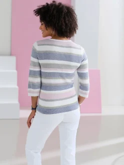 Pull à rayures 50% coton