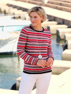 Pull à rayures 62% coton