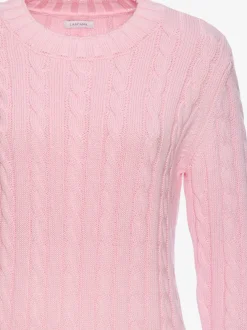 Pull torsadé à encolure ronde