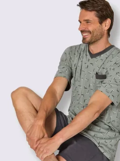 Pyjama court jersey fin