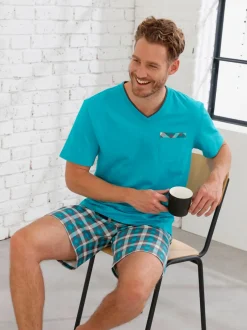 Pyjama court jersey fin