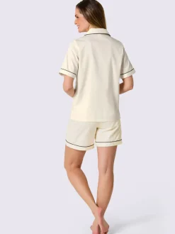 Pyjama court satin coton