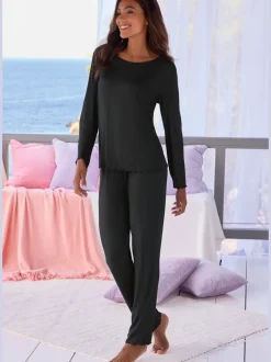 Pyjama en matière côtelée