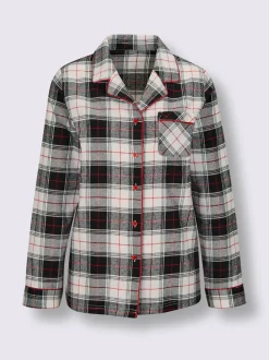 Pyjama flanelle tissée, grattée à l'intérieur et à l'extérieur