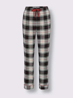 Pyjama flanelle tissée, grattée à l'intérieur et à l'extérieur