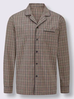 Pyjama flanelle tissée, grattée à l'intérieur et à l'extérieur
