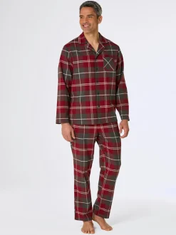 Pyjama flanelle tissée, grattée à l'intérieur et à l'extérieur