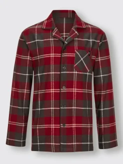 Pyjama flanelle tissée, grattée à l'intérieur et à l'extérieur