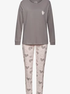 2 pyjamas avec imprimé cœurs
