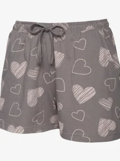 2 pyjamas courts avec imprimé cœurs