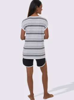 Pyjamas courts jersey fin