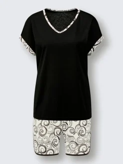 Pyjamas courts jersey fin