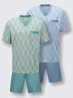Pyjamas courts jersey fin