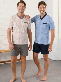 Pyjamas courts jersey fin