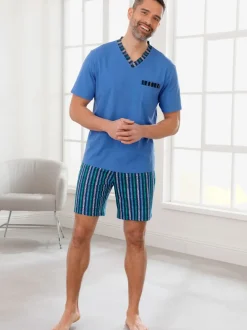 Pyjamas courts jersey fin