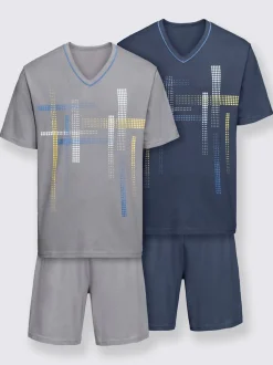 Pyjamas courts jersey fin