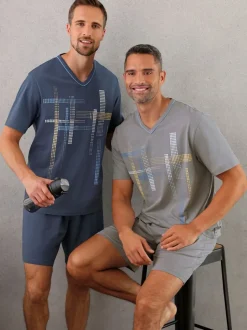 Pyjamas courts jersey fin