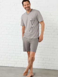 Pyjamas courts jersey fin
