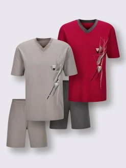 Pyjamas courts jersey fin
