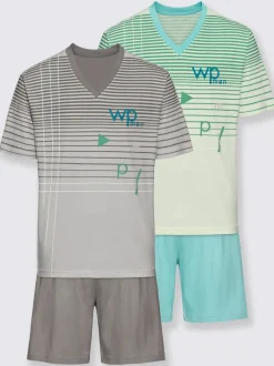 Pyjamas courts jersey fin