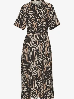 Robe-chemisier robe d'été à petit col chemisier
