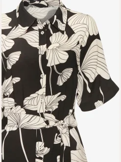 Robe-chemisier robe midi à petit col chemisier
