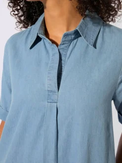 Robe en jean pur coton