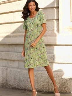 Robe en jersey joli motif floral