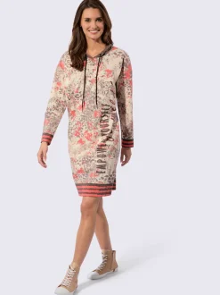 Robe imprimée à capuche