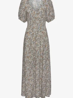 Robe longue encolure en v dégagée