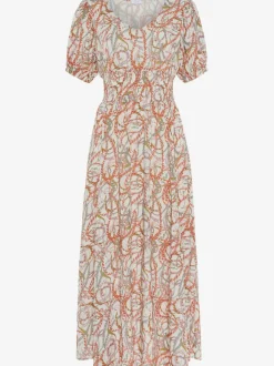 Robe longue robe d'été élégante à encolure en v dégagée