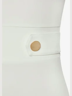 Robe mi-longue robe élégante à encolure ronde