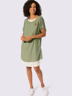Robe tissée coupe affinante