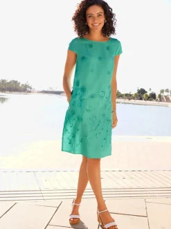 Robe tissée coupe affinante