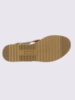 Sandales cuir de vache légèrement brillant