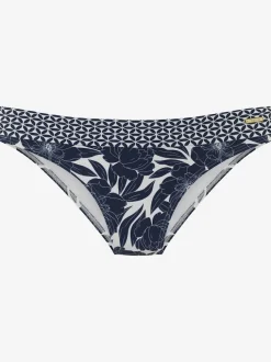 Slip de bain imprimé floral tendance contrasté