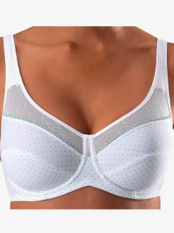 Soutien-gorge à armatures avec empiècement résille (sans garnissage)