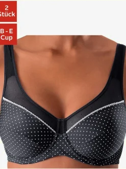 Soutien-gorge à armatures avec empiècement résille (sans garnissage)