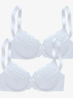 Soutien-gorge à armatures lot de 2 jolis soutiens-gorge en dentelle petite fleur (sans garnissage)