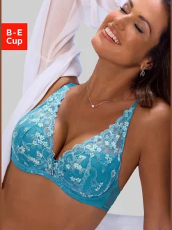 Soutien-gorge à coques féminin à armatures, coupe high-apex tendance