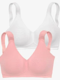 Soutien-gorge doux joli soutien-gorge basique en coton avec bonnets sans coutures et sans garnissage