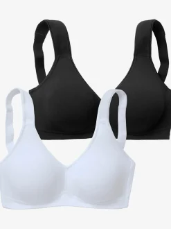 Soutien-gorge doux joli soutien-gorge basique en coton avec bonnets sans coutures et sans garnissage