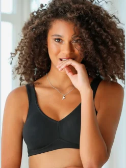 Soutien-gorge doux joli soutien-gorge basique en coton avec bonnets sans coutures et sans garnissage