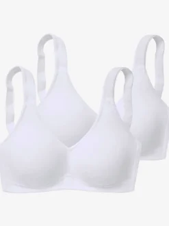 Soutien-gorge doux joli soutien-gorge basique en coton avec bonnets sans coutures et sans garnissage