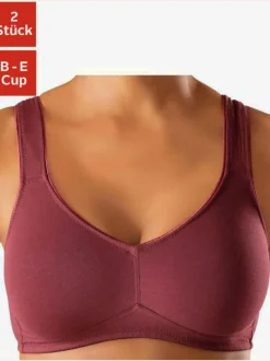 Soutien-gorge doux joli soutien-gorge basique en coton avec bonnets sans coutures et sans garnissage