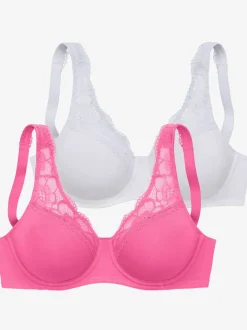 Soutien-gorge minimiseur féminin à armatures et larges bretelles légèrement rembourrées