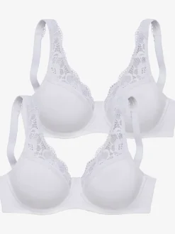 Soutien-gorge minimiseur féminin à armatures et larges bretelles légèrement rembourrées