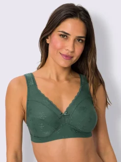 Soutien-gorge sans armatures motif jacquard